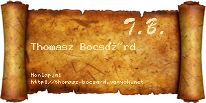 Thomasz Bocsárd névjegykártya